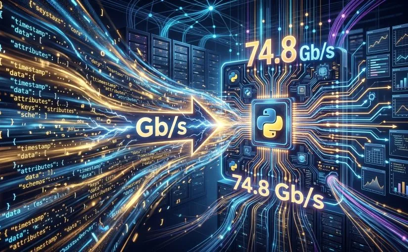 Parsing JSON at tens of gigabytes per second… in Python